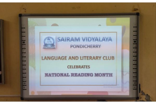 Language and Literary Club celebrated National Reading Month. Reading competition was conducted through online and the Final round was conducted on 02-07-2022 for the shortlisted children.