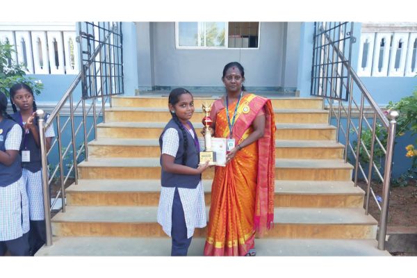 G.Swathi of Grade VI has participated and secured III place in the State Woman Chess Championship conducted by Pondicherry State Chess Association.