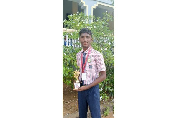 SIVA SOORIYA of Class XI bagged Best Bowler in Cricket Tournament conducted by School Game Federation of India.